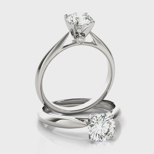 Solitaire Round-Cut Engagement Ring