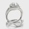 Multirow Halo Engagement Ring