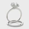 Solitaire Cushion-Cut Halo Engagement Ring