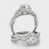 Round Twist Halo Engagement Ring