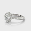 Vintage Halo Round-Cut Engagement Ring