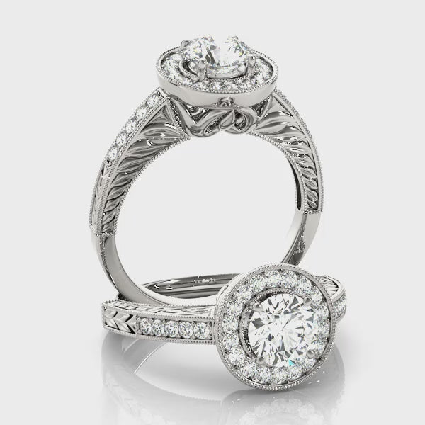 Halo Vintage Engagement Ring