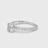 Petite Round Side Stone Engagement Ring
