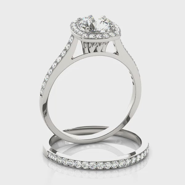 Halo Round Diamond Engagement Ring