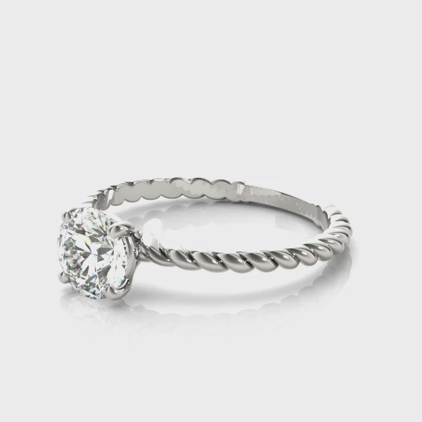Solitaire Twist Engagement Ring