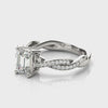 Emerald Cut Braided Engagement Ring