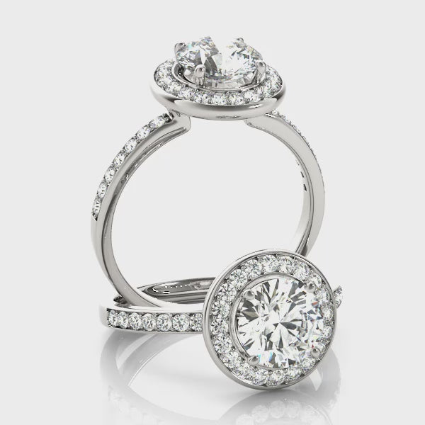 Halo Round-Cut Engagement Ring