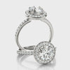 Halo Round-Cut Engagement Ring