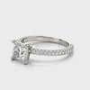 Princess-Cut Pave Engagement Ring