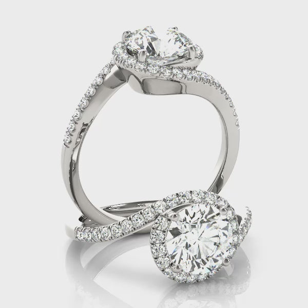 Halo Bypass Engagement Ring
