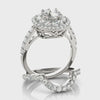 Round Double Halo Engagement Ring