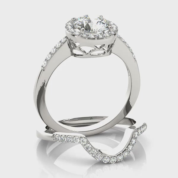 Halo Round-Cut Engagement Ring