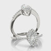 Marquise-Cut Halo Engagement Ring