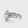 Marquise Solitaire Halo Engagement Ring