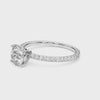 Round Side Stone Engagement Ring
