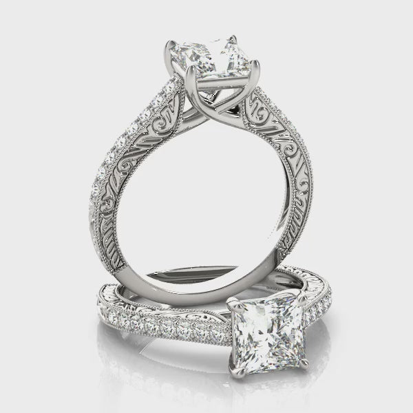 Princess-Cut Classic Engagement Ring