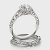 Vintage Round-Cut Halo Engagement Ring