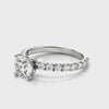 V-Prong Round Diamond Engagement Ring