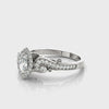 Marquise-Cut Halo Engagement Ring