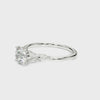 Leaf Setting Solitaire Engagement Ring