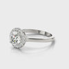 Round-Cut Solitaire Halo Engagement Ring