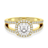 The Lumière Halo Engagement Ring - Free Chérie Diamonds