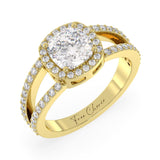 The Lumière Halo Engagement Ring - Free Chérie Diamonds