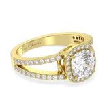 The Lumière Halo Engagement Ring - Free Chérie Diamonds